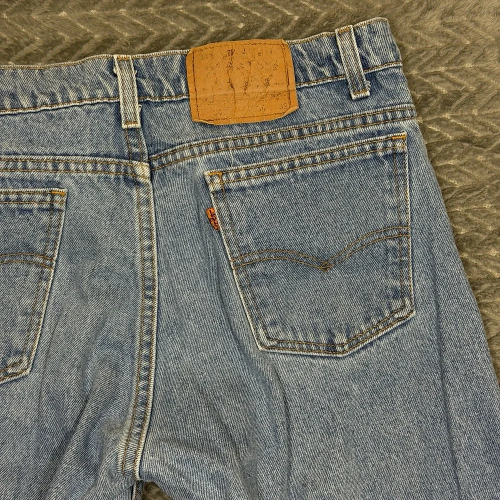 Vtg 90s Levis 505 Jeans Mens Size 32x28 Straight Leg Denim Orange Tab USA Made